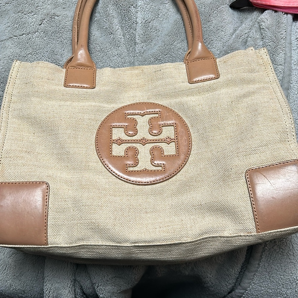 Tory Burch Tan and Brown Shoulder Bag